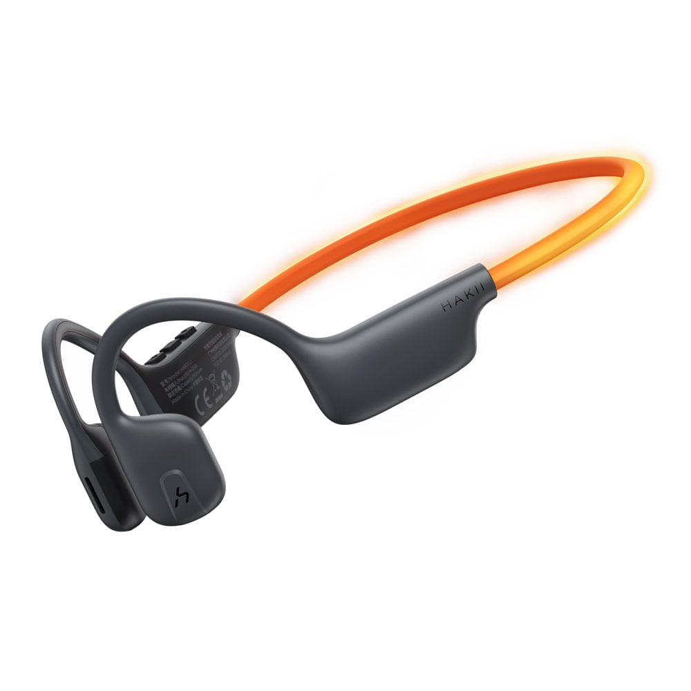 Audífono bluetooth Hakii Light con MP3 de 32GB, hasta 12 horas, IPX5, negro