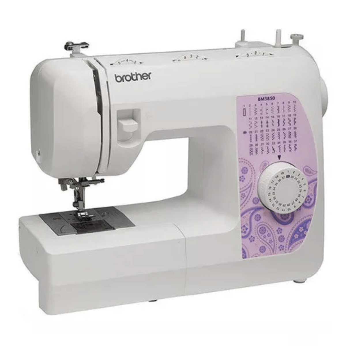 Máquina de coser Brother Bm3850 mecánica, 37 puntadas, 74 funciones de puntada, blanco