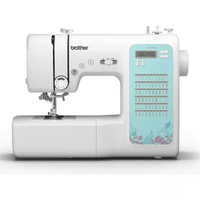 Máquina de coser Brother CS6000XL computarizada, 60 puntas incorporadas, 7 estilos de ojales automáticos, blanco