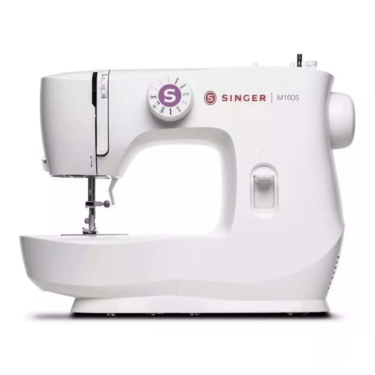 Máquina de coser recta Singer M1605 portable, 6 puntadas, blanco