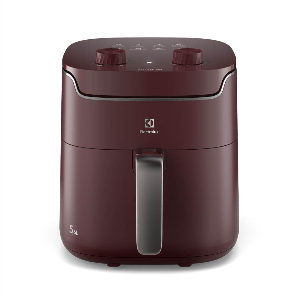 Freidora de aire efficient Electrolux EAF41 1400W, capacidad 5.6 litros, 200° C, timer, roja