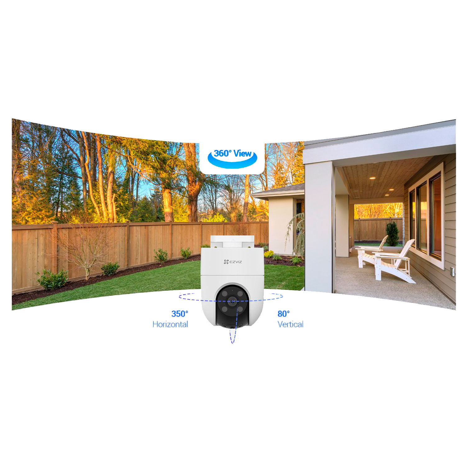 Imagen 2 del producto Cámara de seguridad Ezviz H8C, IP, 2MP, Wi-Fi, blanco