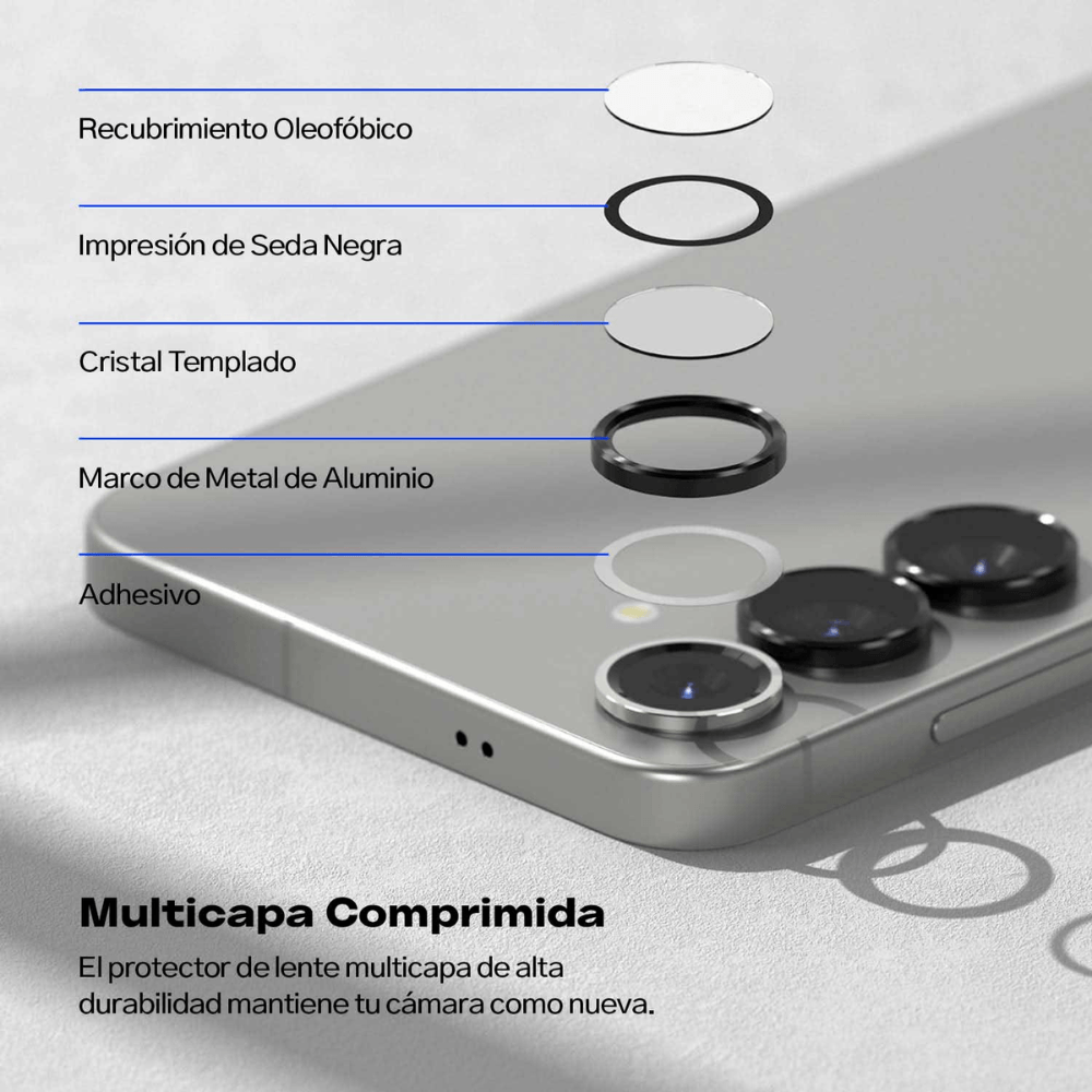 Imagen 2 del producto Protector de cámara S25 con aplicador 2 unidades