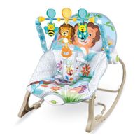 Silla mecedora Baby kitsrocker león, vibradora, musical, celeste