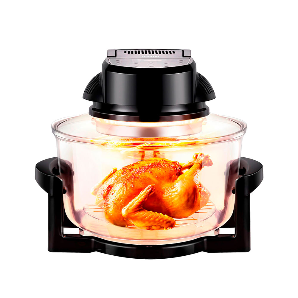 Horno de convección Taurus Convection Cooker, 12 litros, 1400W, cocción saludable, negro