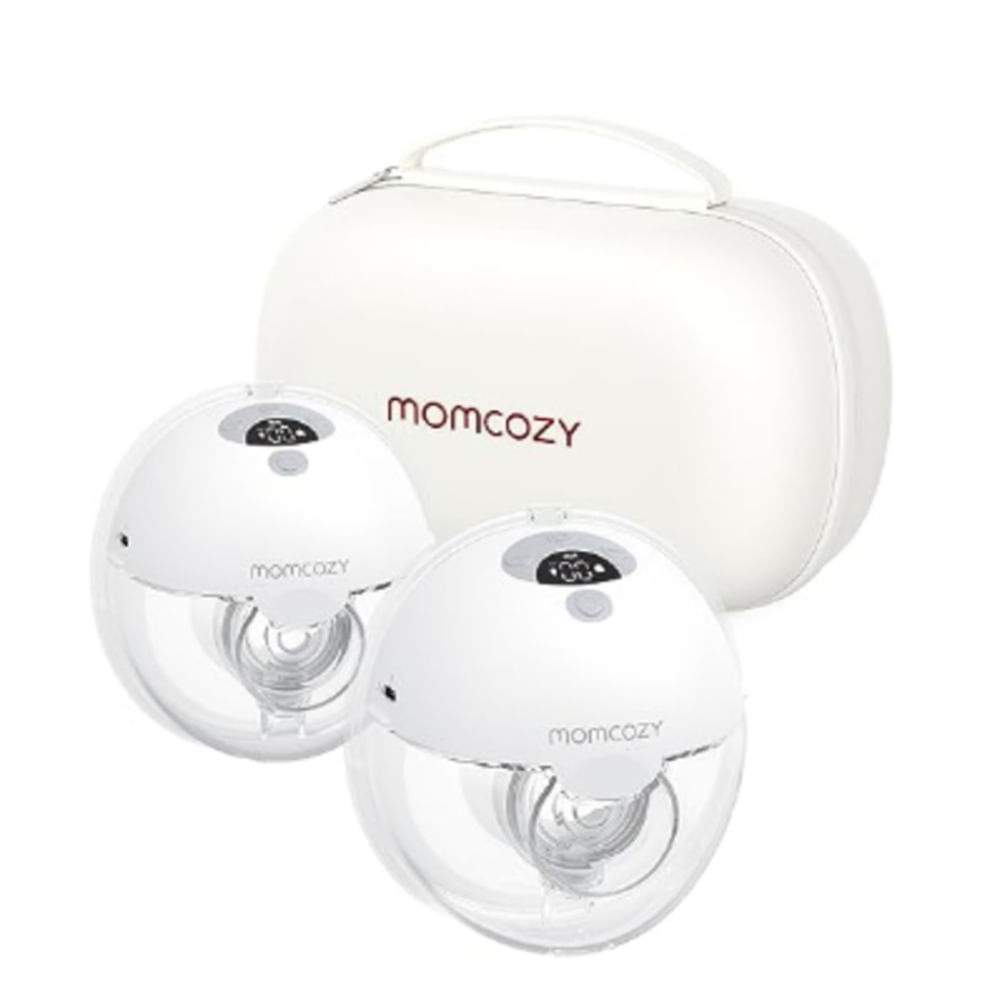 Extractor de leche Momcozy M5, manos libres + bolsas de almacenamiento, gris