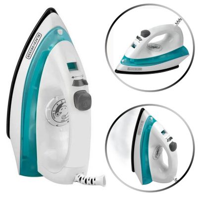 Imagen 2 del producto Plancha a vapor Black & Decker IRBD100-CL 1100W, suela antiadherente, blanco