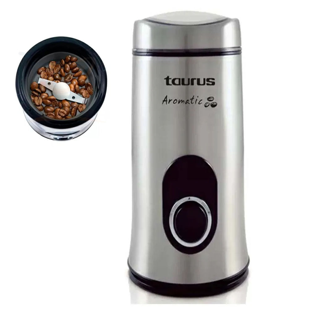 Imagen 2 del producto Molinillo de café Taurus Aromatic 150W, acero inoxidable, 50 gramos de capacidad, plateado