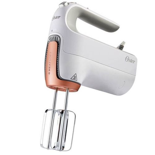 Batidora de mano Oster FPSTHMAMR 440w, 5 velocidades + turbo, con tecnología HeatSoft, blanco