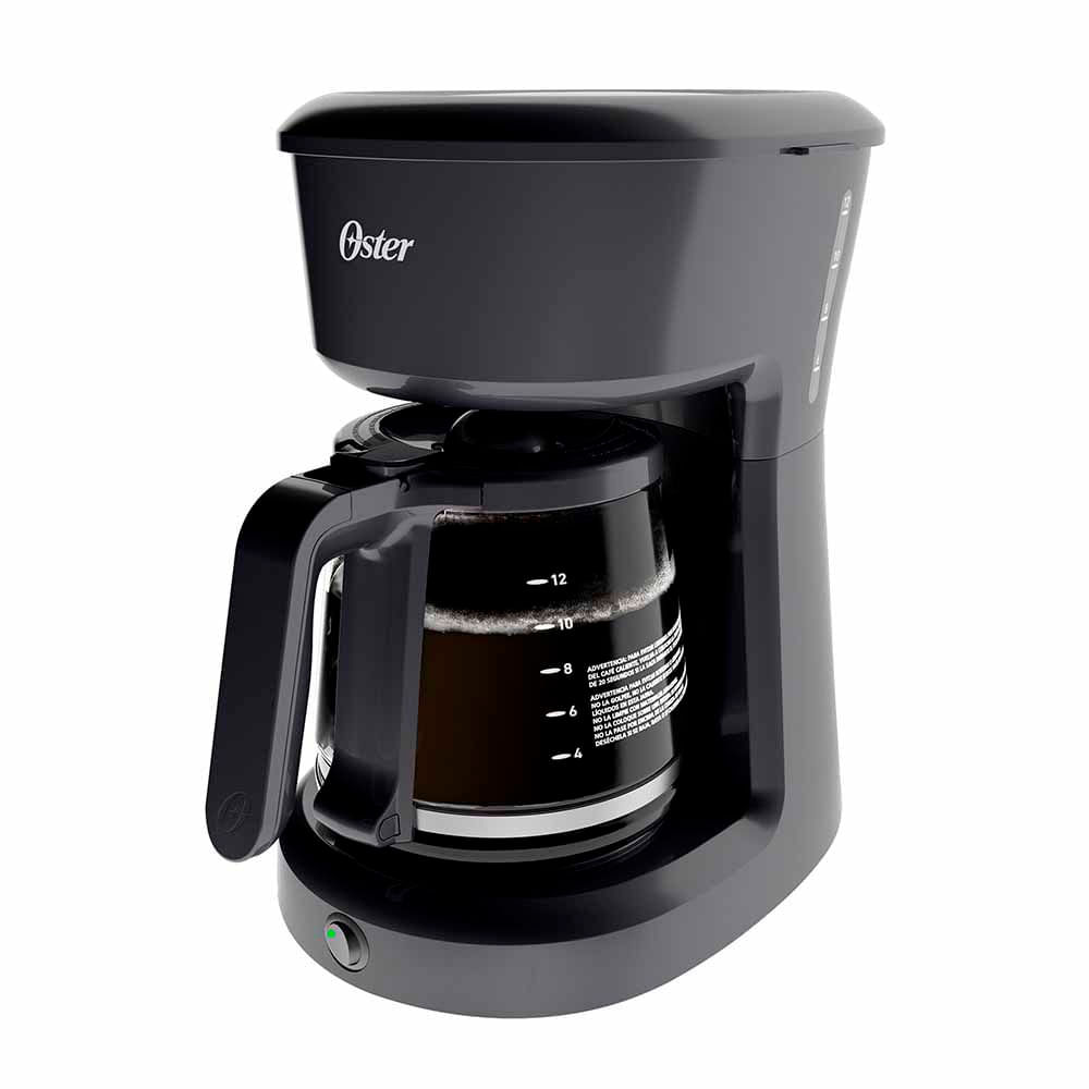 Cafetera Oster, BVSTDCS12B, 12 tazas, filtro permanente, función pausa y servir, negro