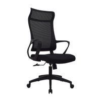 Silla de oficina MobelArt, presidente, rigs, tapizada, nylon, negro