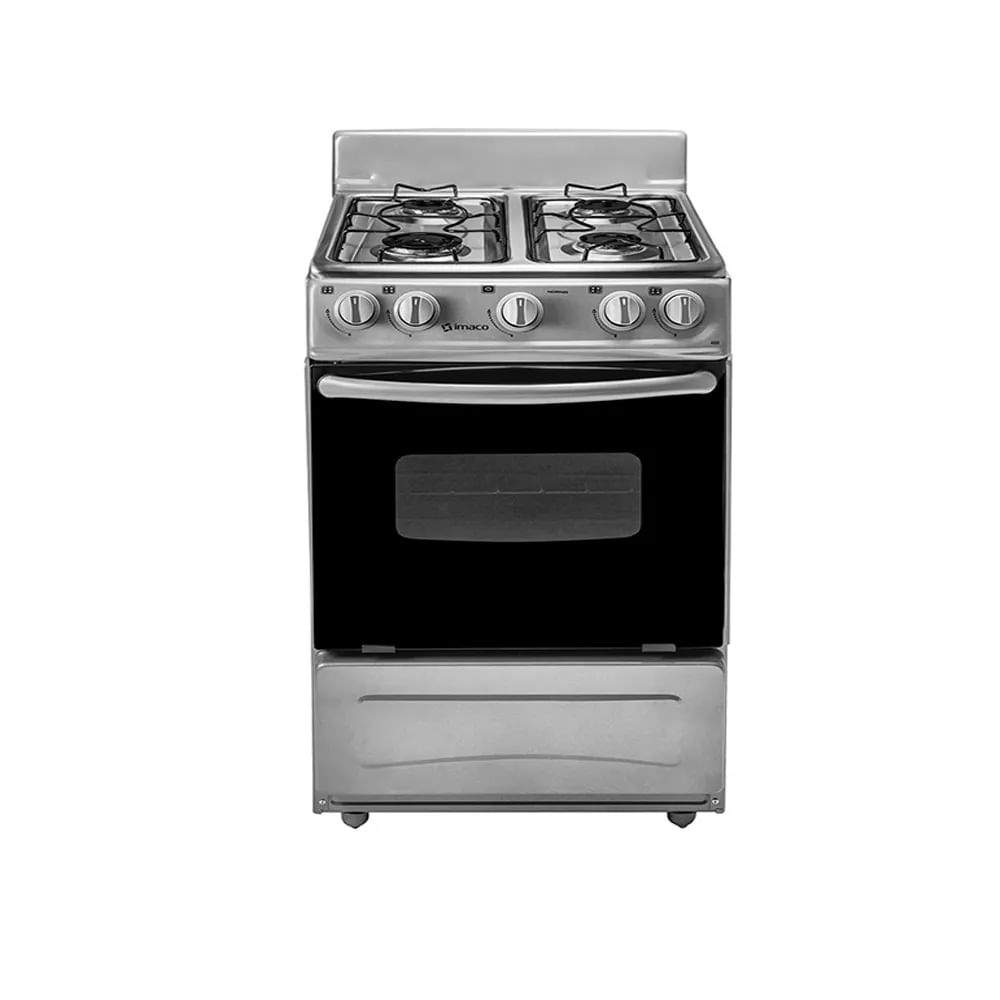 Cocina de pie Imaco 4 quemadores, compacta, eficiente, funcional, gris