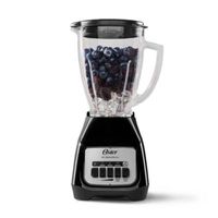 Licuadora Oster BLSTKAG-BPB 550W, 2 velocidades con pulso, vaso de vidrio Boroclass, 1.5 litros, negro