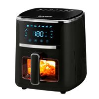 Freidora de aire Silver Fryer, 1400W, capacidad 5 litros, pantalla LED touch, temperatura 80-220 °C, negro