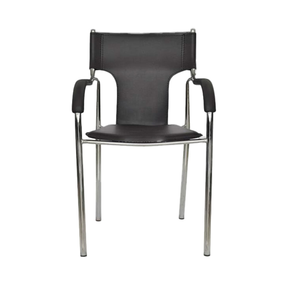 Imagen 2 del producto Silla de visita Ofideas, fija Soft I, tapizado en cuerina PU, negro