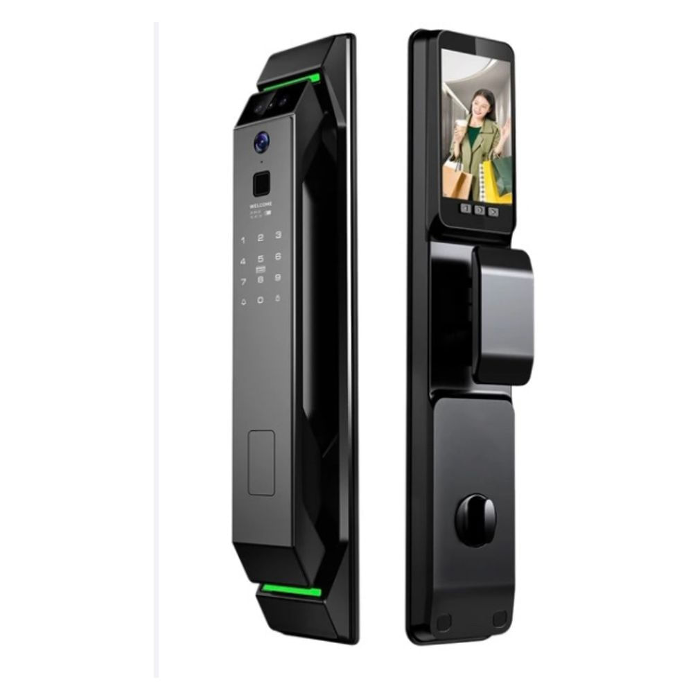 Cerradura Smart GC Electric, 7 métodos de apertura, video portero, negro