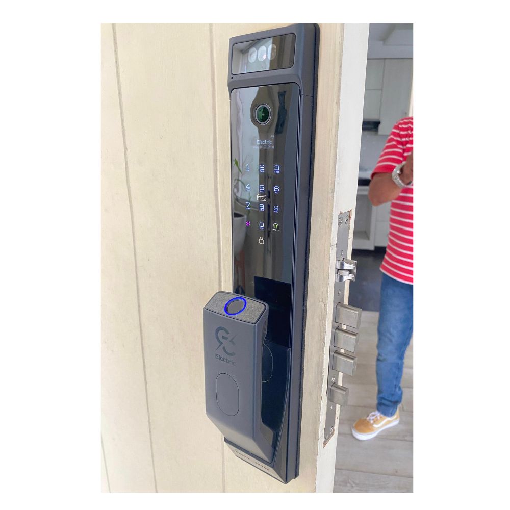 Imagen 2 del producto Cerradura Smart GC Electric, 7 métodos de apertura, desbloqueo con palma, video portero, negro