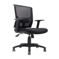Silla de oficina ejecutiva MobelArt Delphi I, base nylon, negro