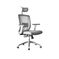 Silla de oficina MobelArt Presidente Delphi 2, base de aluminio, ergonómica, gris