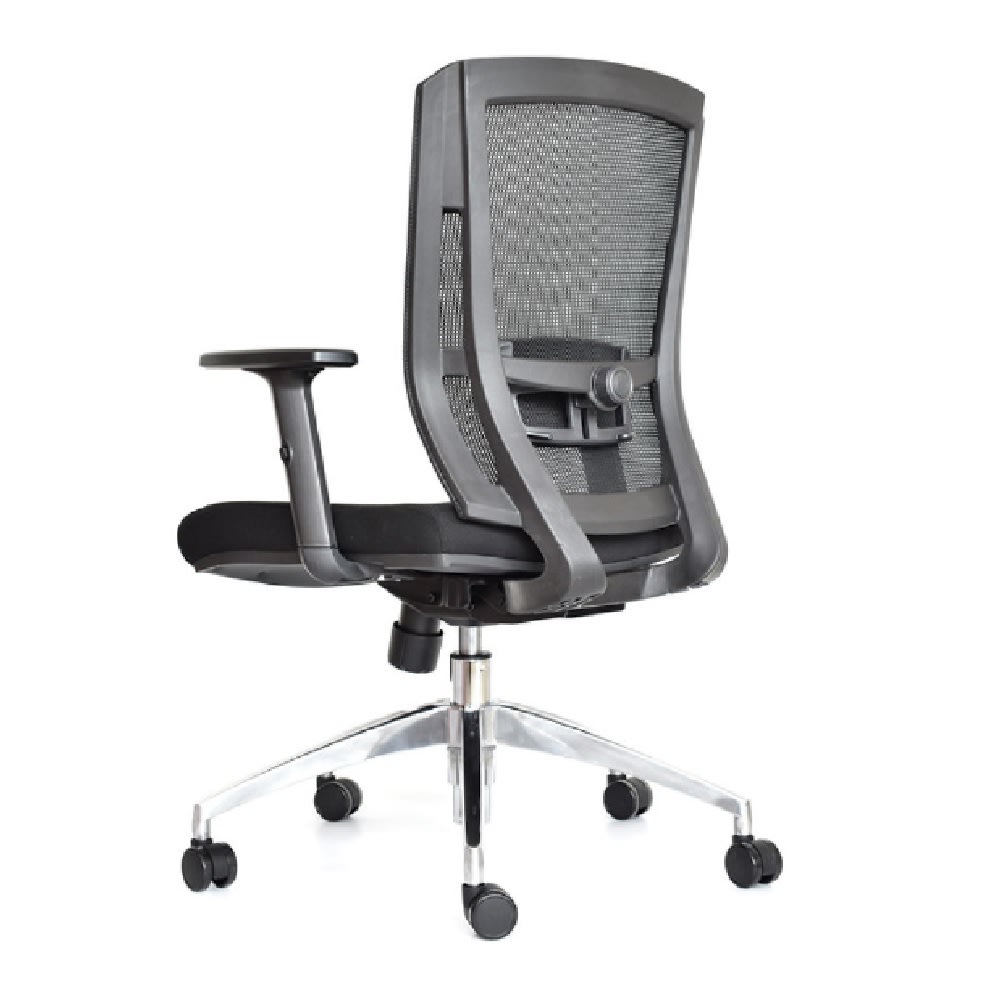 Imagen 2 del producto Silla de oficina MobelArt Gerente Delphi 2, base aluminio, ergonómica, negro