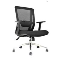 Silla de oficina MobelArt Gerente Delphi 2, base aluminio, ergonómica, negro