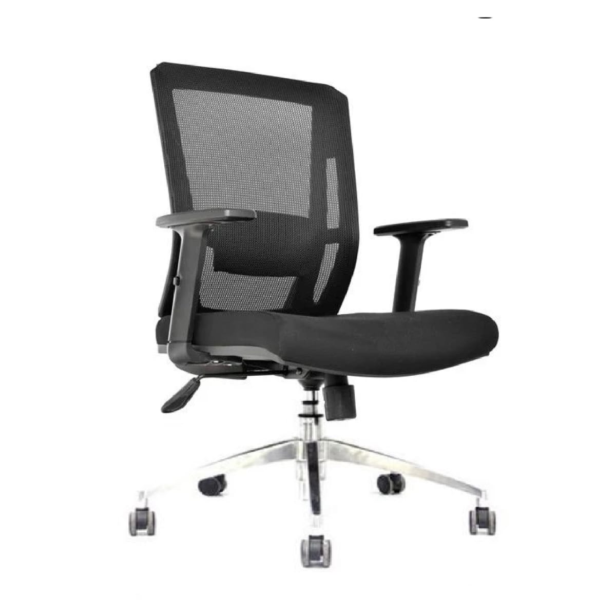 Silla de oficina MobelArt Gerente Delphi 2, base aluminio, ergonómica, negro