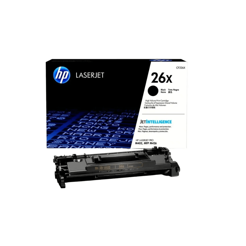 Imagen 2 del producto Tóner HP 26X, CF226X, original, rendimiento de 9.000 páginas, impresoras HP LaserJet Pro, negro
