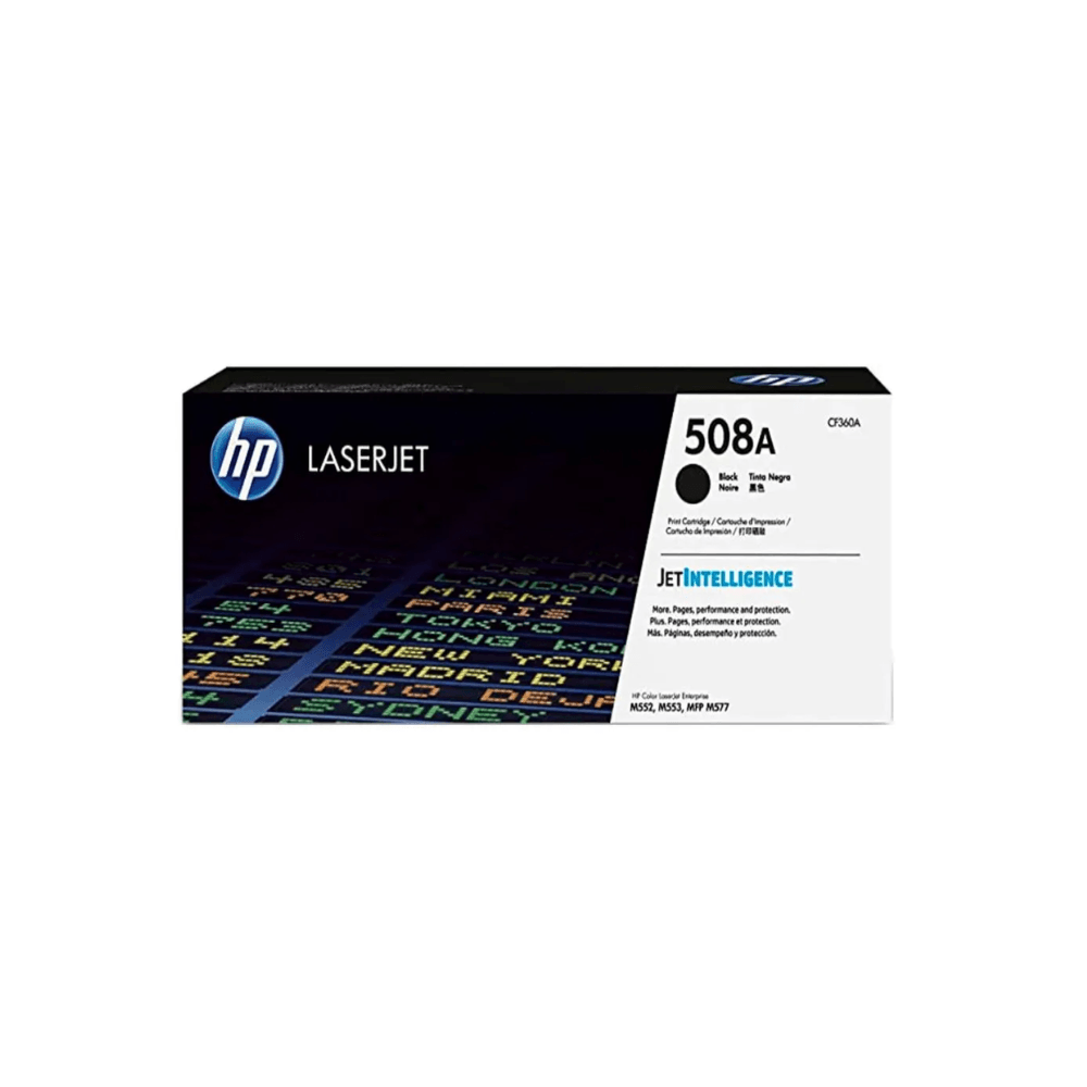Imagen 1 del producto Tóner HP 508A, compatible con M577dn, M552dn, M553dn, rendimiento de 6,000 páginas, negro CF360A