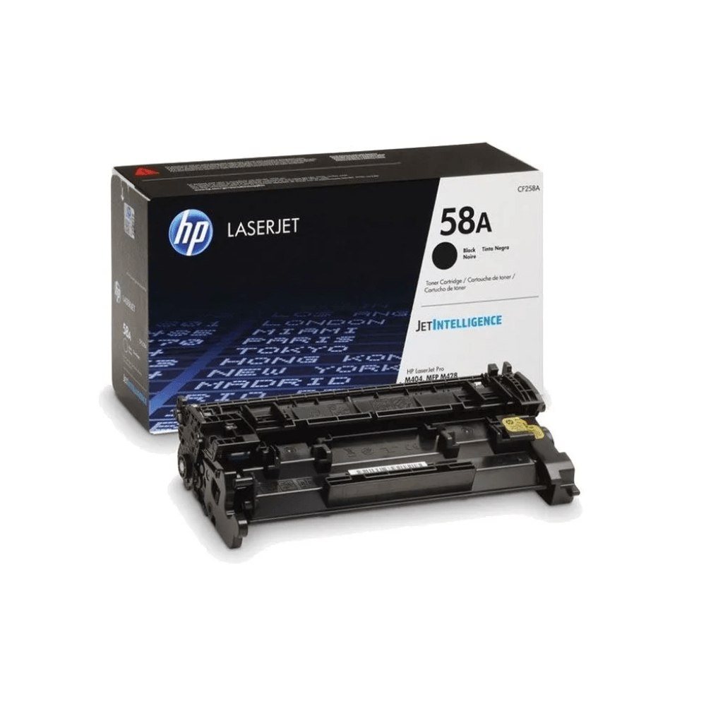 Tóner HP 58A, compatible m428fdw,M404, rendimiento 3,000 páginas, negro CF258A