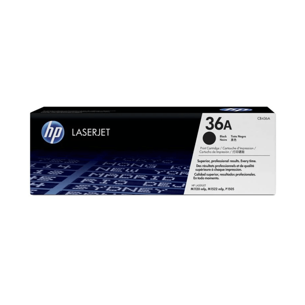 Imagen 2 del producto Tóner HP 36A, compatible con p1505n, m1522nf, m1120n, rendimiento 2,000 páginas, negro CB436A