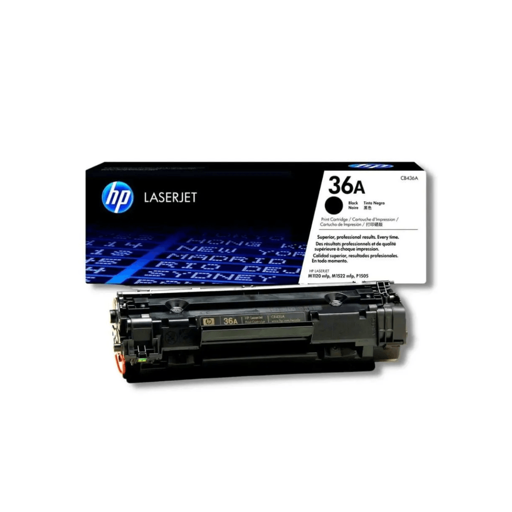 Tóner HP 36A, compatible con p1505n, m1522nf, m1120n, rendimiento 2,000 páginas, negro CB436A