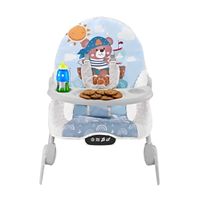 Mecedora Babycam para bebé recién nacido, musical, vibraciones relajantes panel touch, azul