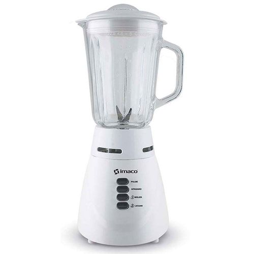 Licuadora Imaco BL4125V 350W, 2 velocidades, vaso de vidrio 1.5 litros, blanco