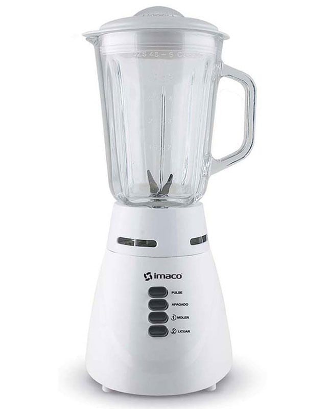 Licuadora Imaco BL4125V 350W, 2 velocidades, vaso de vidrio 1.5 litros, blanco