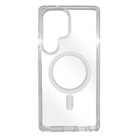 Case para Samsung Galaxy S25 Ultra magnético con soporte, amortiguador de choques, protección de cámaras, transparente