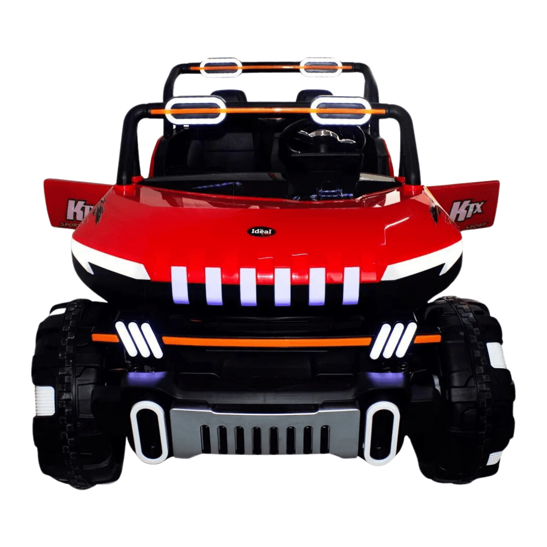 Carro Rudicon, súper Jeep Rubicon, eléctrico, 4X4, futurista, rojo