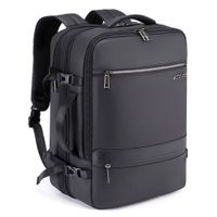 Mochila Arctic Hunter B00350, expandible, para viaje, portalaptop, negro