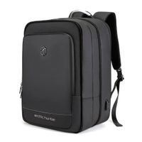 Mochila Arctic Hunter B00227, expandible, para viaje, portalaptop, negro