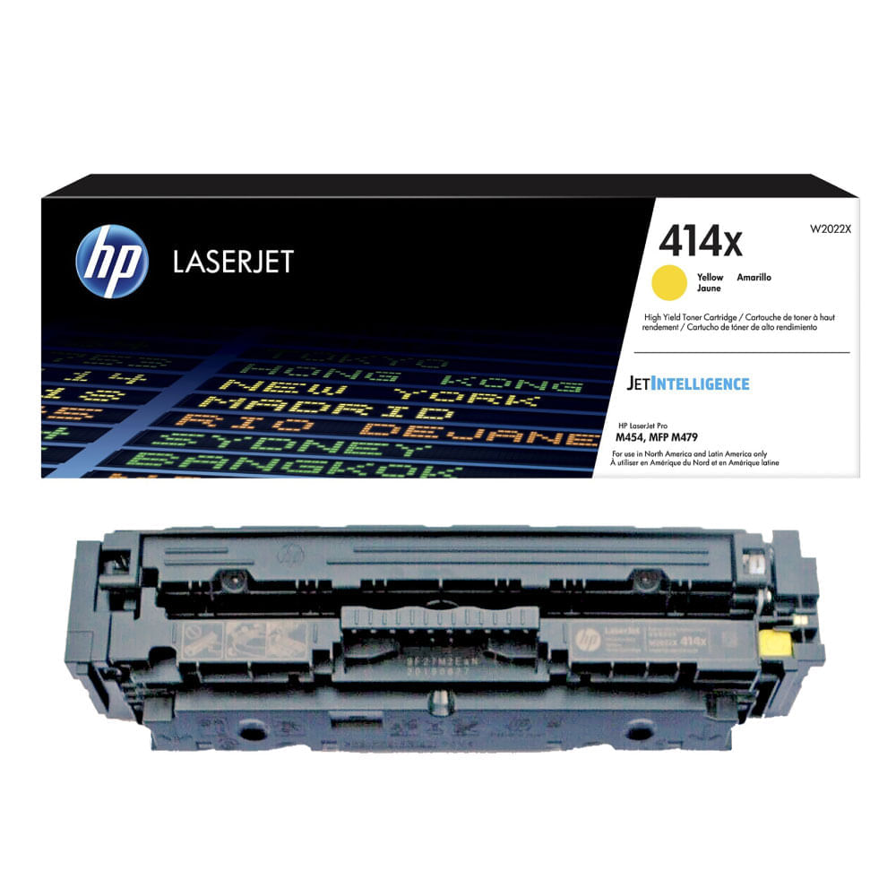 Tóner Hp 414X, compatible con M479fdw, MFP M480, M454, M45, rendimiento 6,000 páginas, amarillo W2022X
