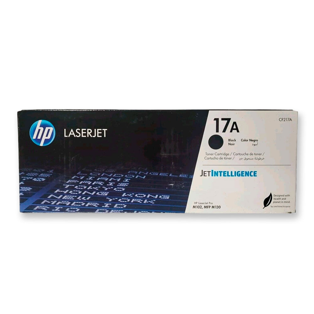Tóner HP 17A, compatible con M102, M130, rendimiento 1,600 páginas, negro CF217A