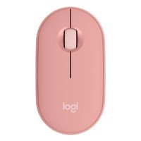 Mouse inalámbrico Logitech Pebble 2 M350S bluetooth, 1000 dpi, 3 botones, usa pila, rosado