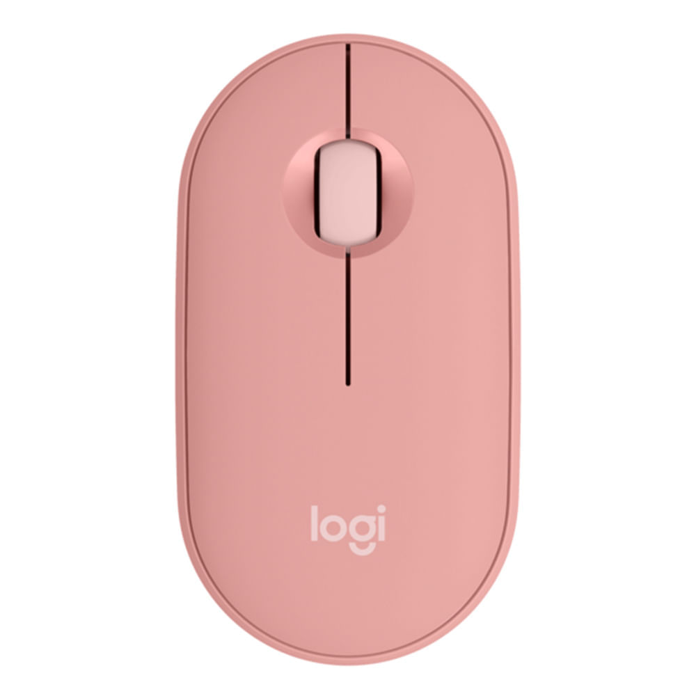 Mouse inalámbrico Logitech Pebble 2 M350S bluetooth, 1000 dpi, 3 botones, usa pila, rosado