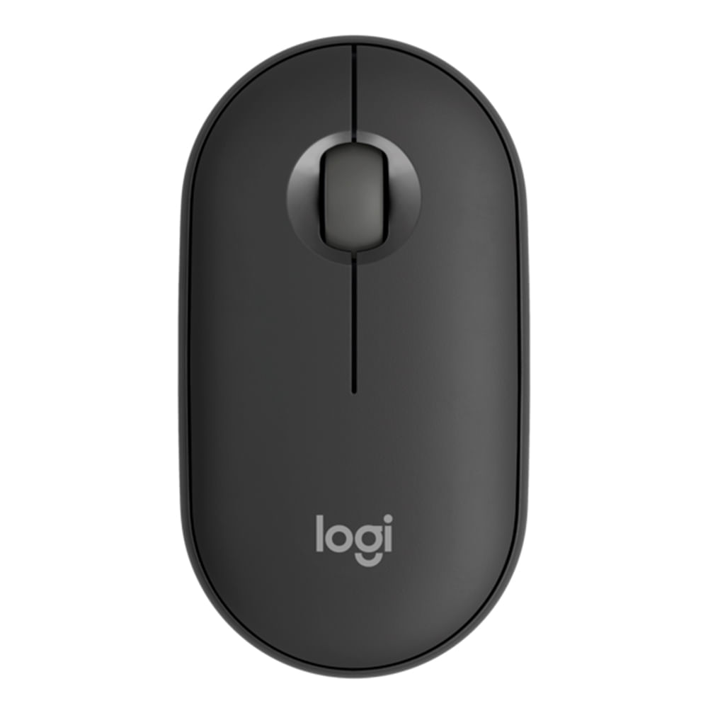Mouse inalámbrico Logitech Pebble 2 M350S bluetooth, 1000 dpi, 3 botones, usa pila, grafito