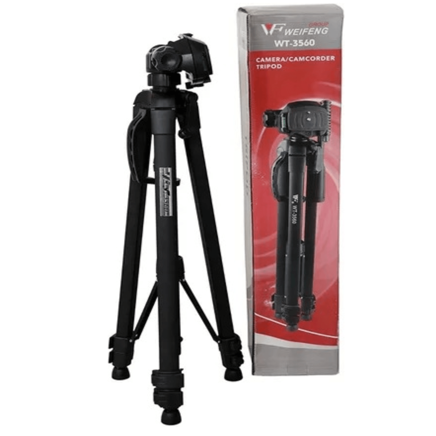 Imagen 2 del producto Trípode Weifeng WT-3560 para cámara fotográfica, aluminio, cabezal 360º, negro