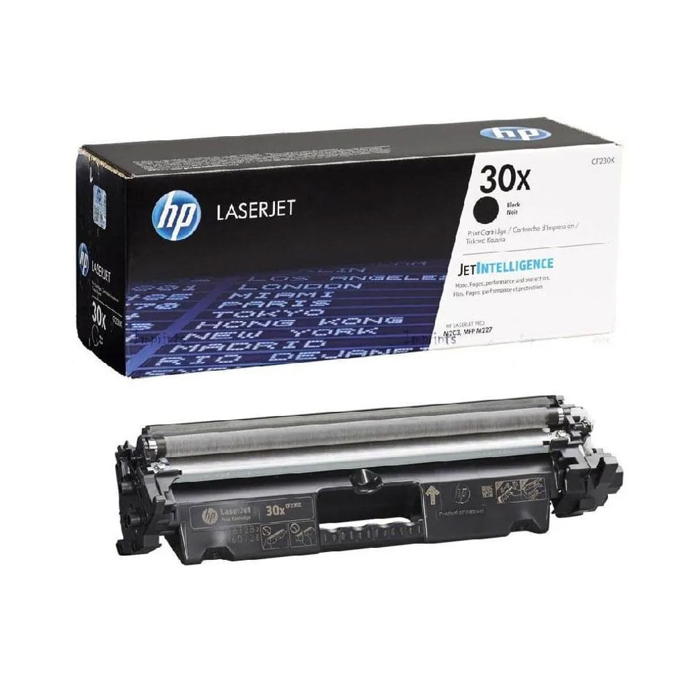 Tóner HP 30X, compatible con M203d, M203dn, rendimiento 3,500 páginas, negro CF230X