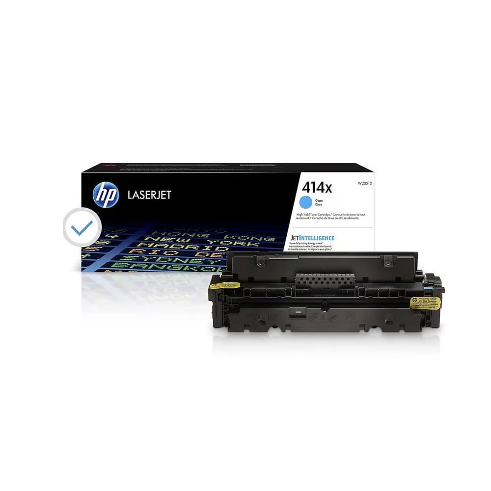 Tóner Hp 414X, compatible con M454dw, M479dw, M479fdw, rendimiento 6,000 páginas, cyan W2021X