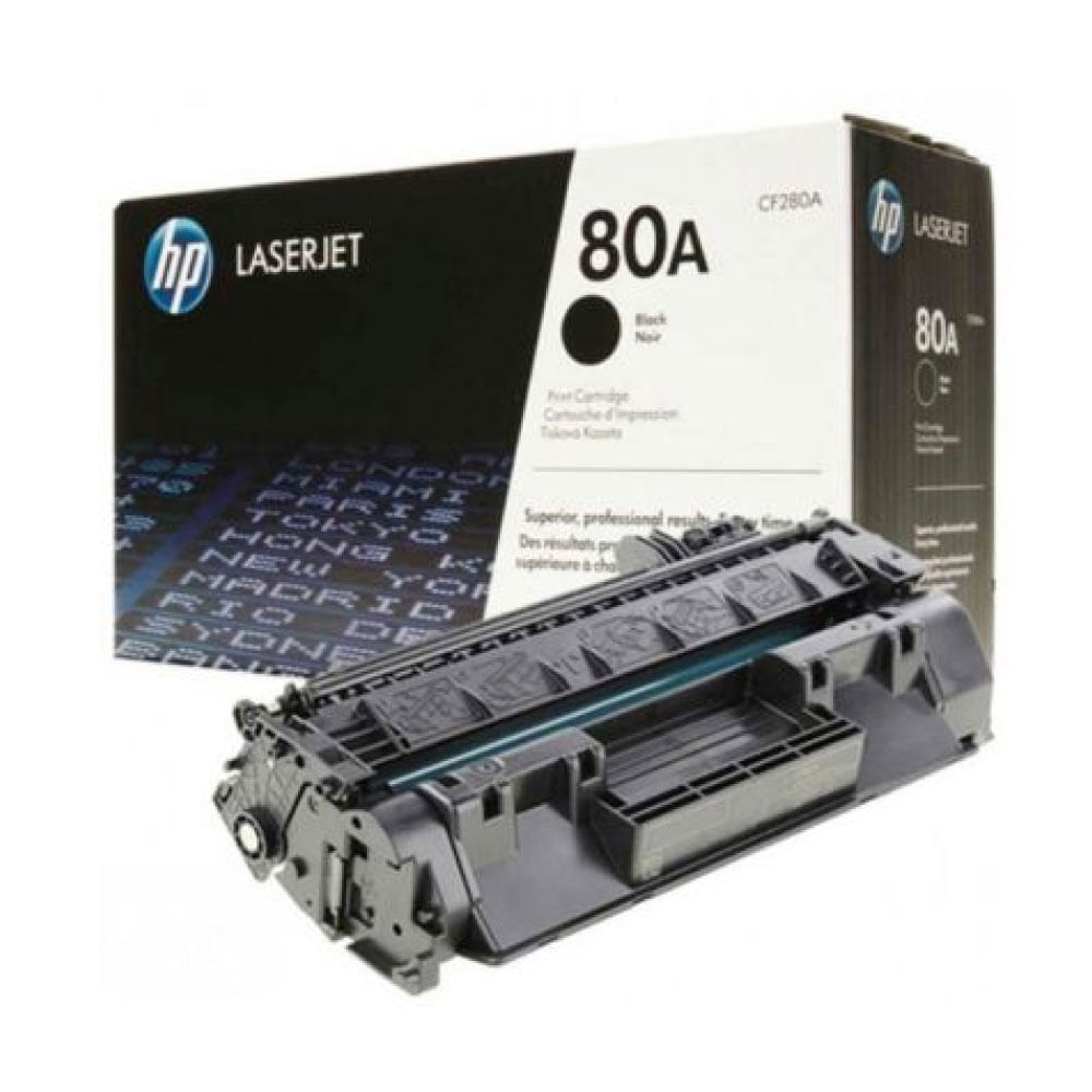 Tóner Hp 80A, compatible con M425dn, M401d, M401dne, rendimiento 2,700 páginas, negro Cf280A
