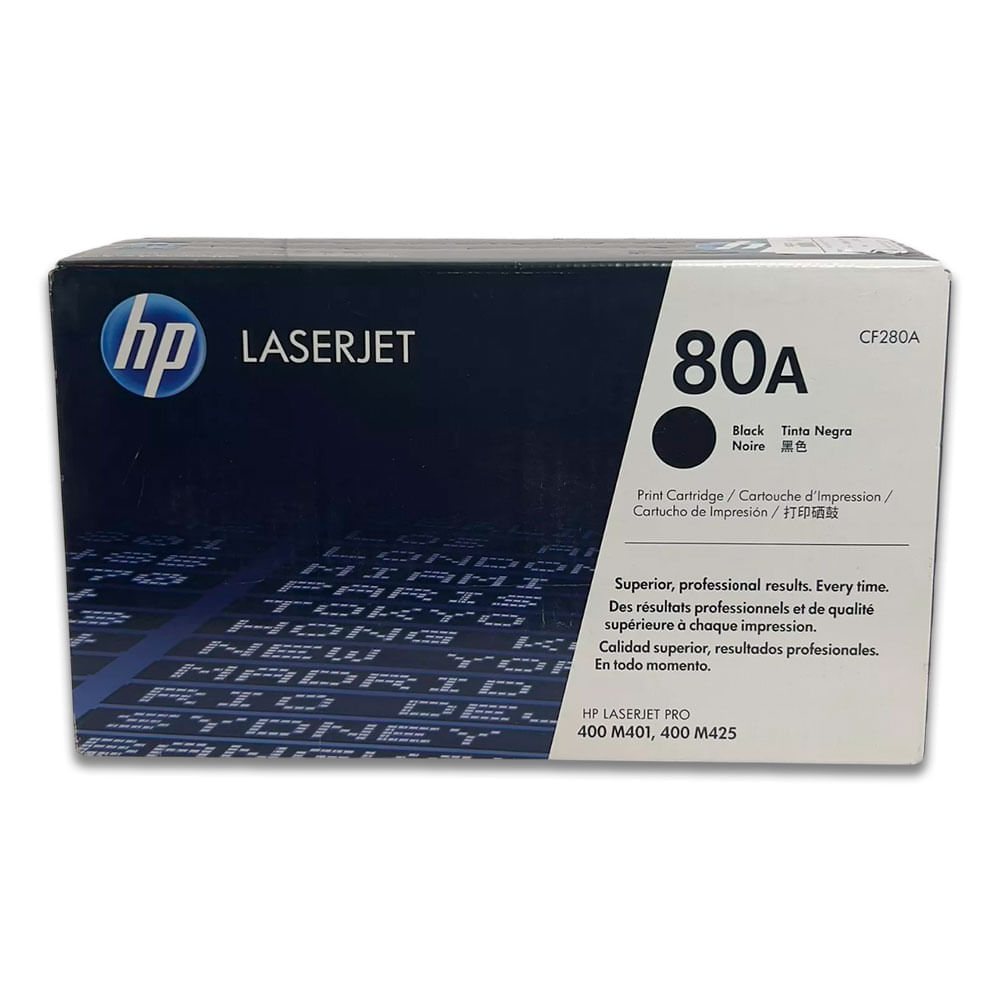 Imagen 2 del producto Tóner Hp 80A, compatible con M425dn, M401d, M401dne, rendimiento 2,700 páginas, negro Cf280A