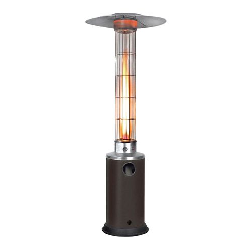 Estufa a gas para terraza Alfano HMXD-EGLASS 10500W, cobertura de 20 m²