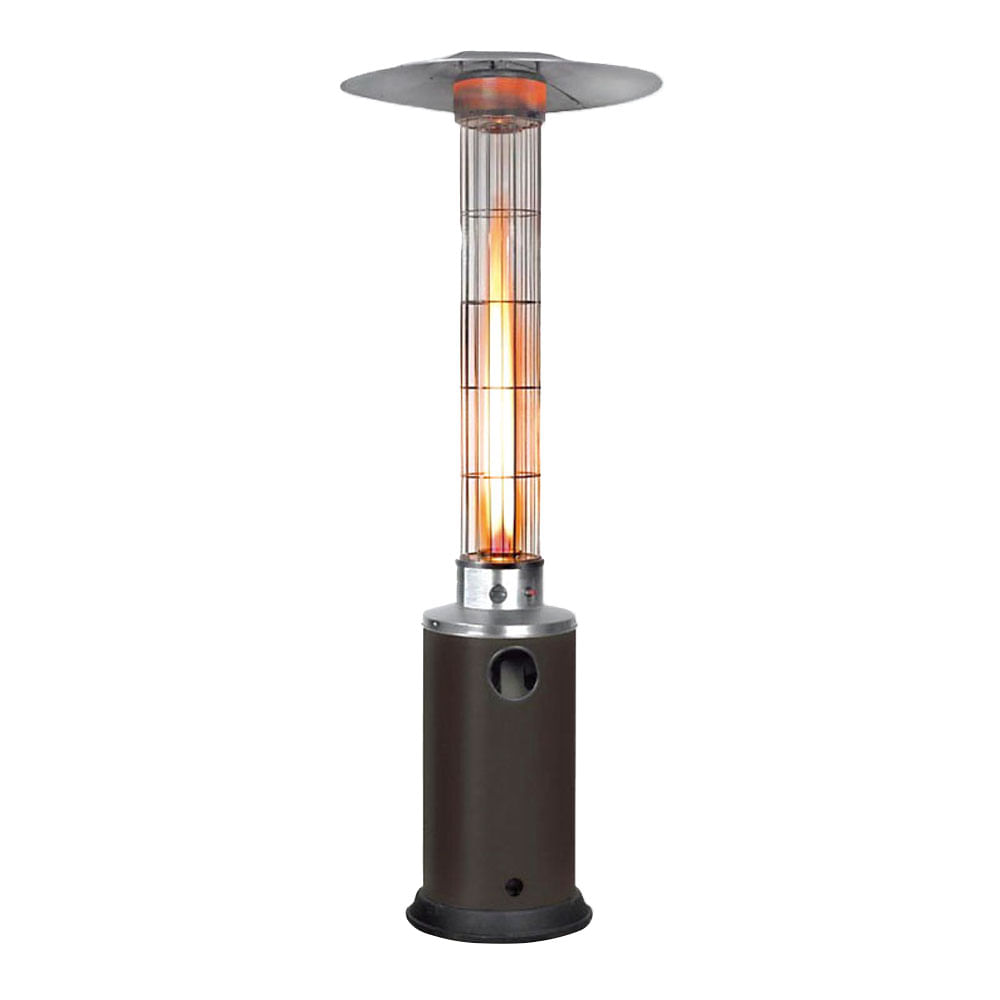Estufa a gas para terraza Alfano HMXD-EGLASS 10500W, cobertura de 20 m²